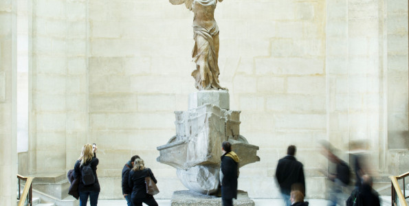 The Winged Victory of Samothrace by unknown Greek sculptor. Louvre Museum, Paris, France
